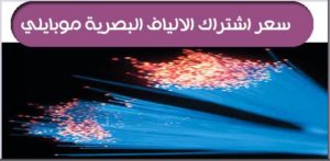 سعر اشتراك الالياف البصرية موبايلى بجدة